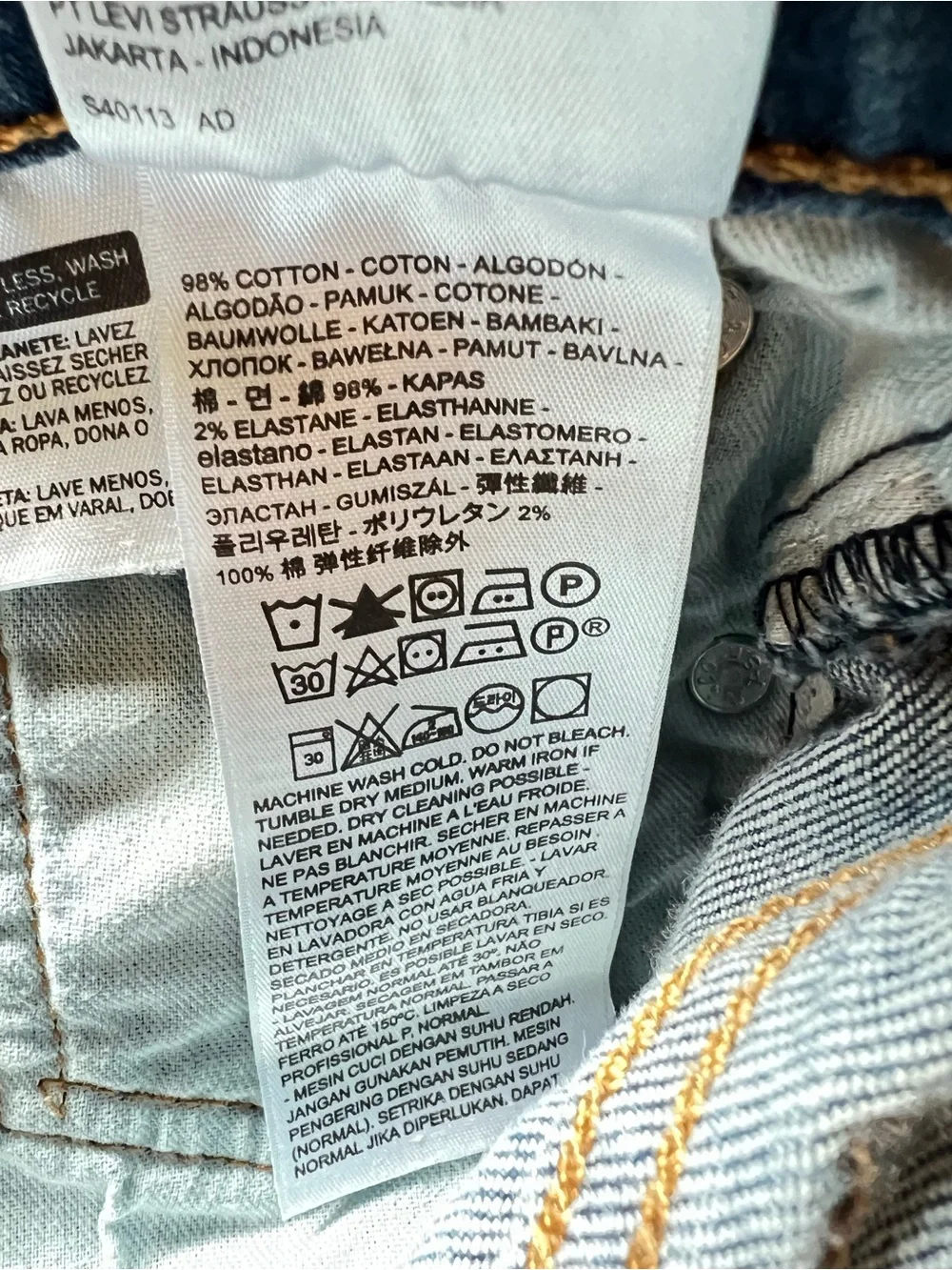 Levi’s 541 Athletic Fit Taper Blue Jeans 29X30 Stretch Denim